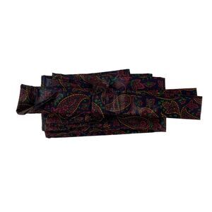 LONGABERGER Fabric Bow Liner Fathers Day Paisley Basket Accessory Reusable NEW